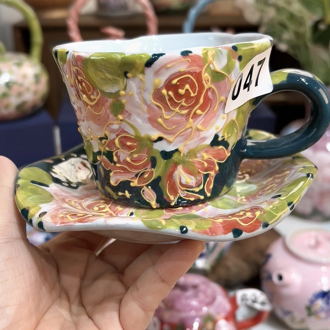 景德镇手绘高温釉下彩陶瓷茶具