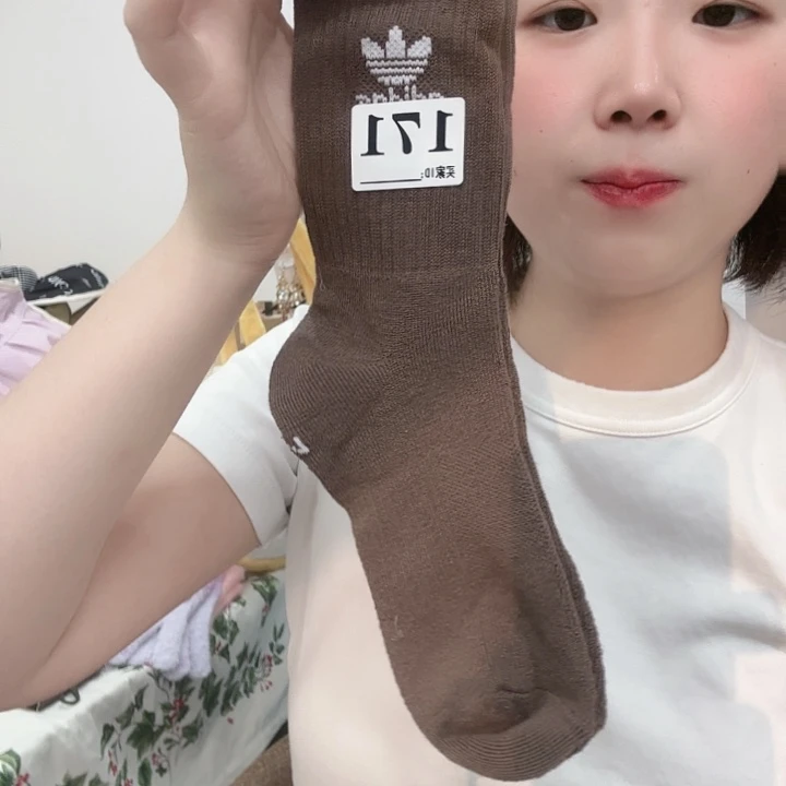 棉纶三醋酯纤维多叶草袜子171