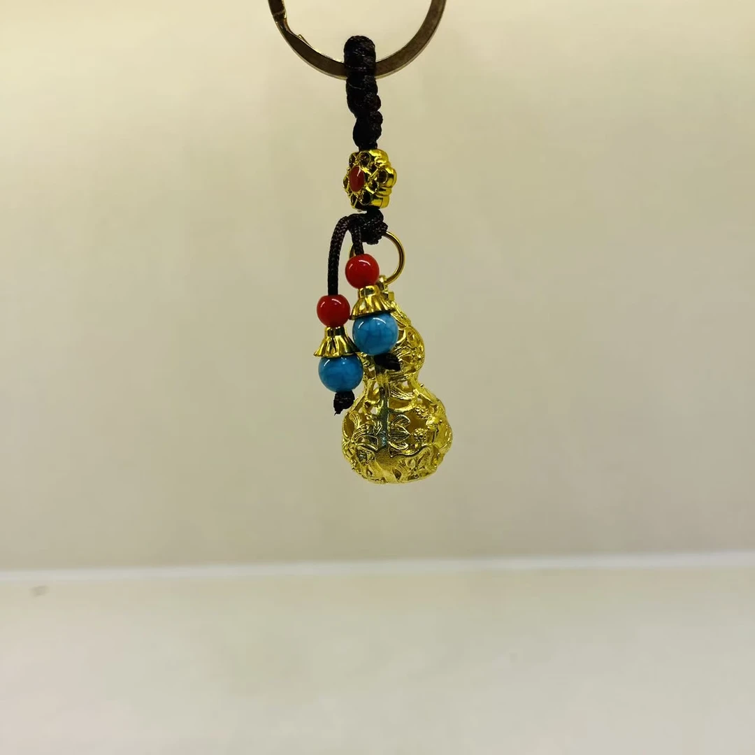 黄铜  镂空葫芦挂件，   家用居家