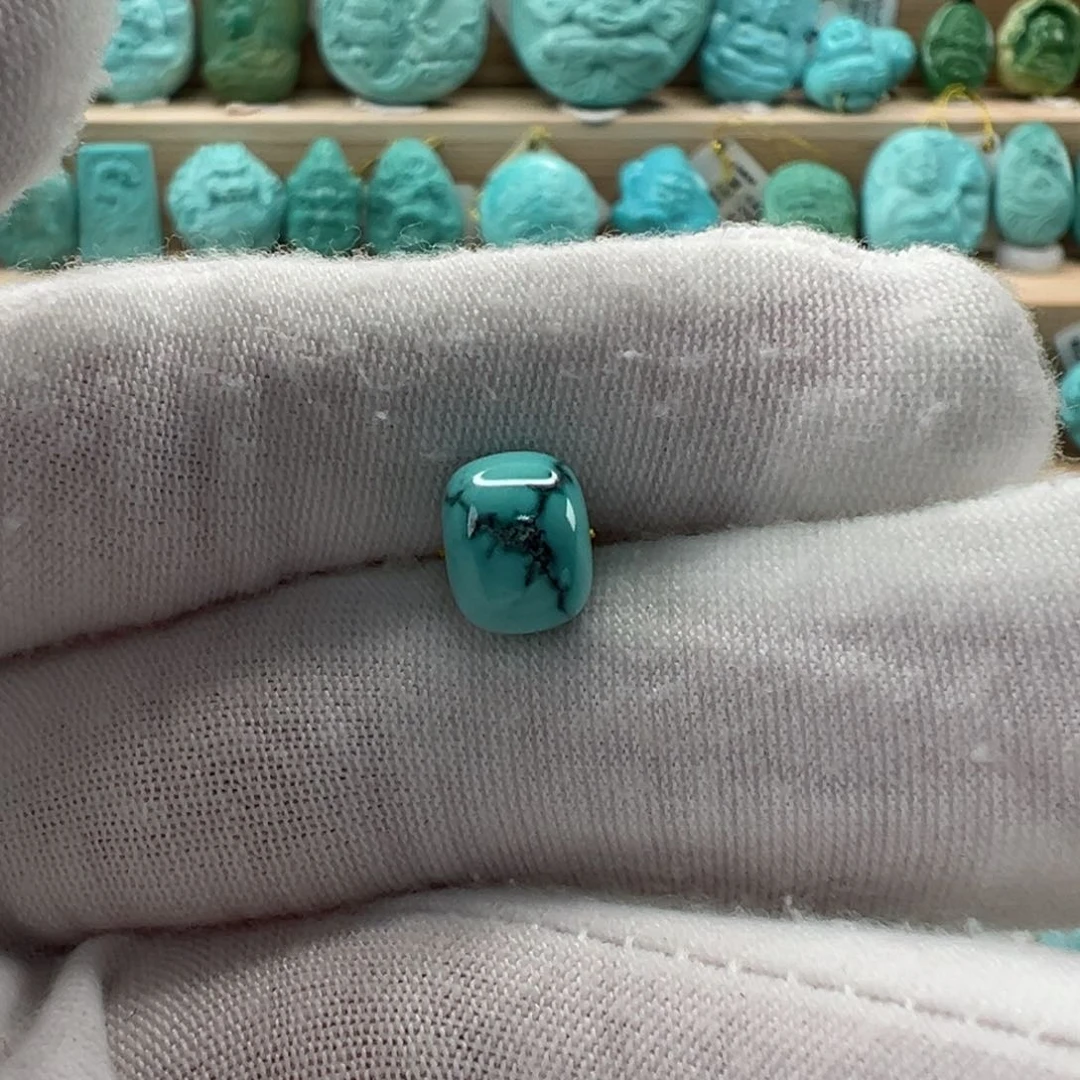 未镶嵌绿松石老型珠8.7x7mm