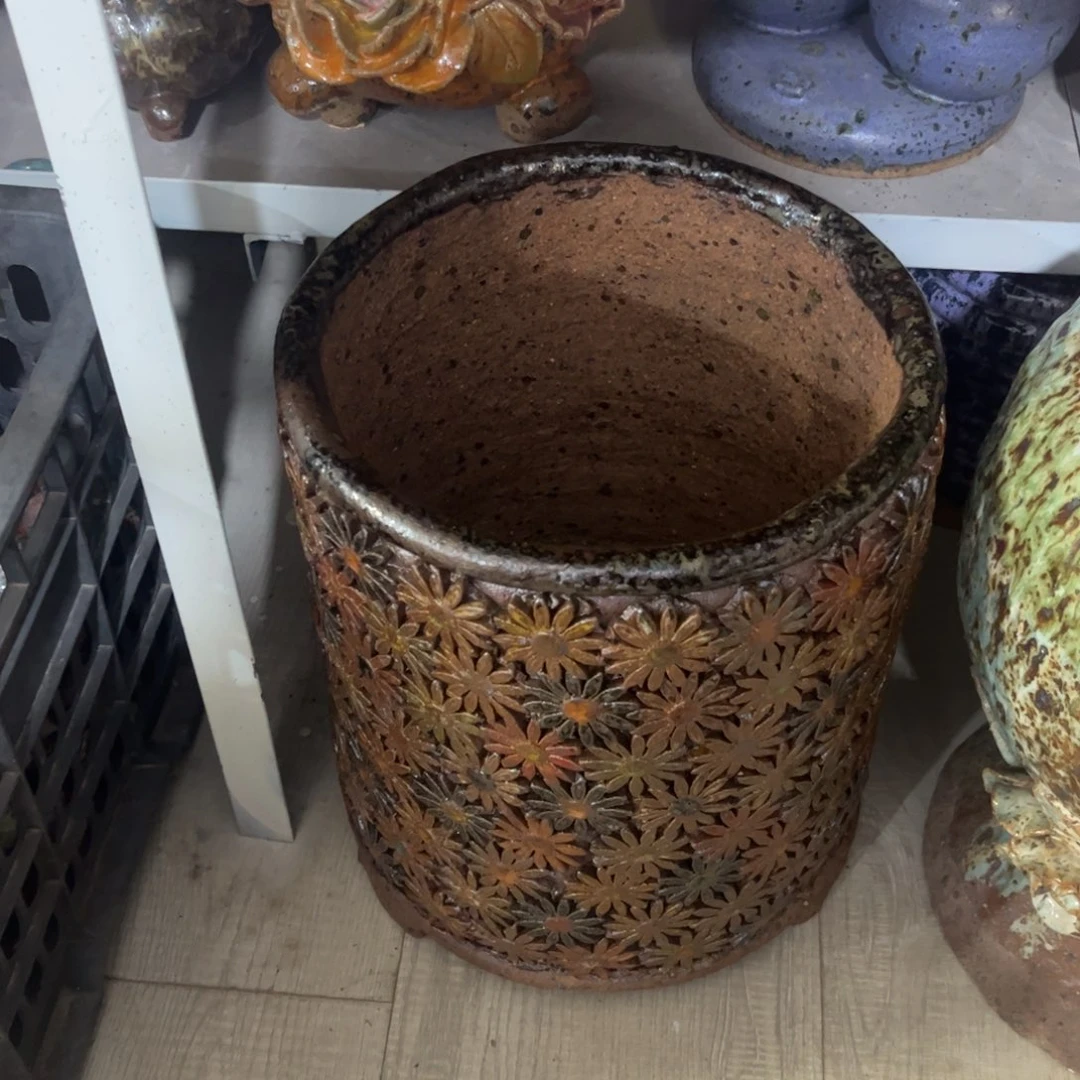 欣***9泥塑古镇炻陶花盆