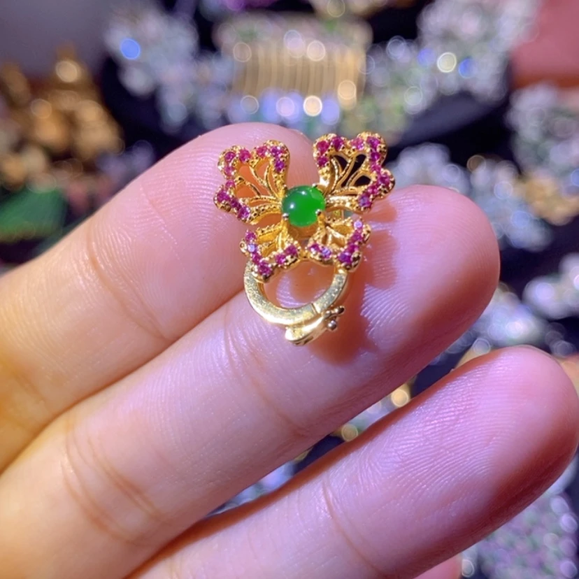 【闪购商品】翡翠挂件银S925镶嵌天然资源