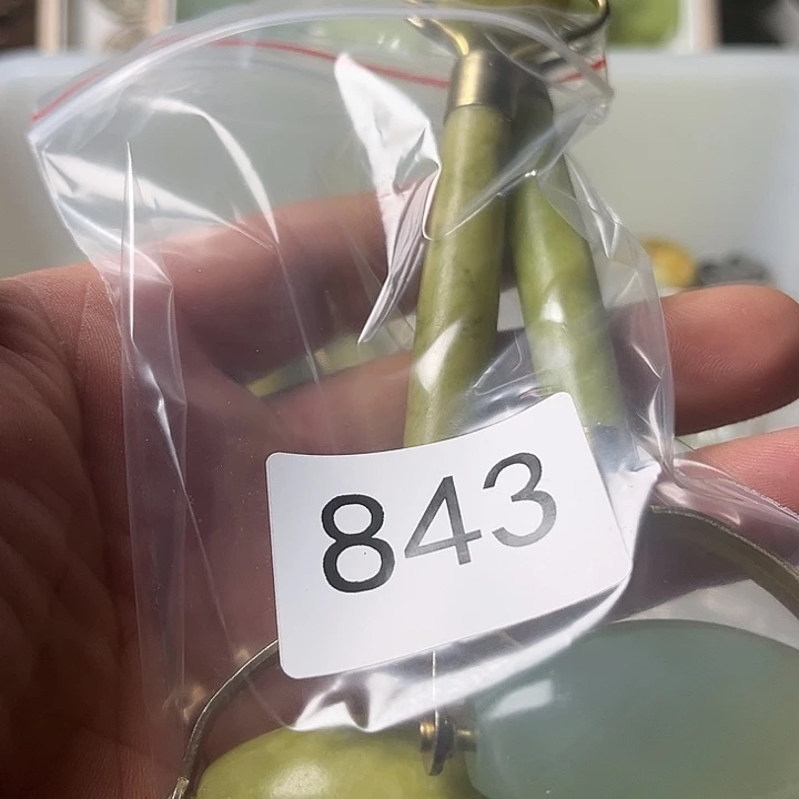 蛇纹石玉合金颈饰