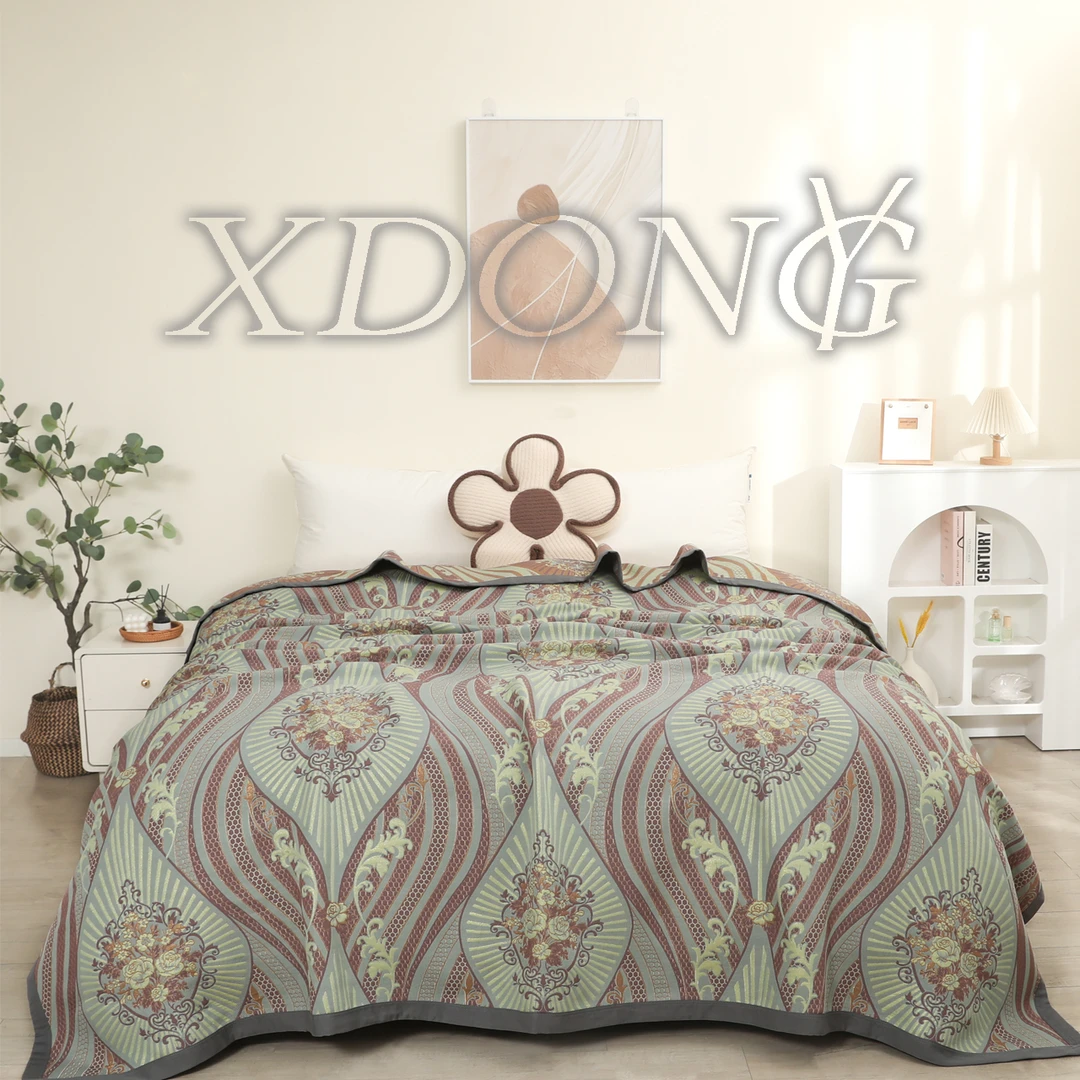 XDONGY（冬云家纺）230*250高奢银离子曼珠沙华 四季毯床盖