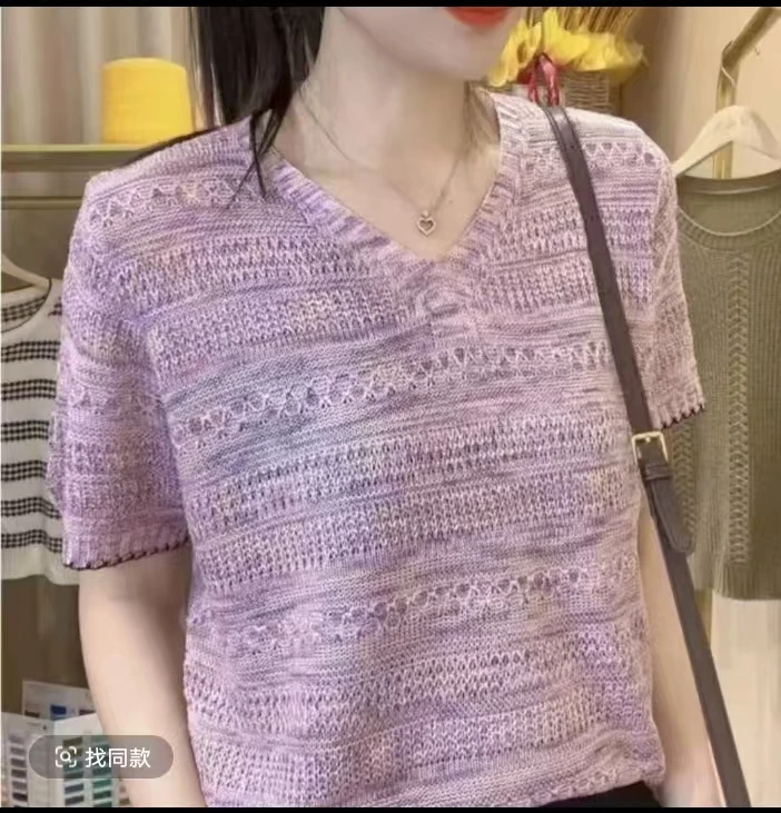 【女士装针织衫幻彩2025夏季韩版新款慵懒风毛衣显瘦宽松百搭衣服】