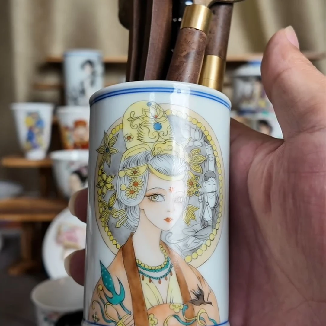 景德镇手绘敦煌可乐杯