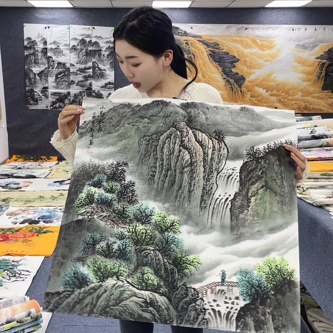 国画作品小姐姐放漏…