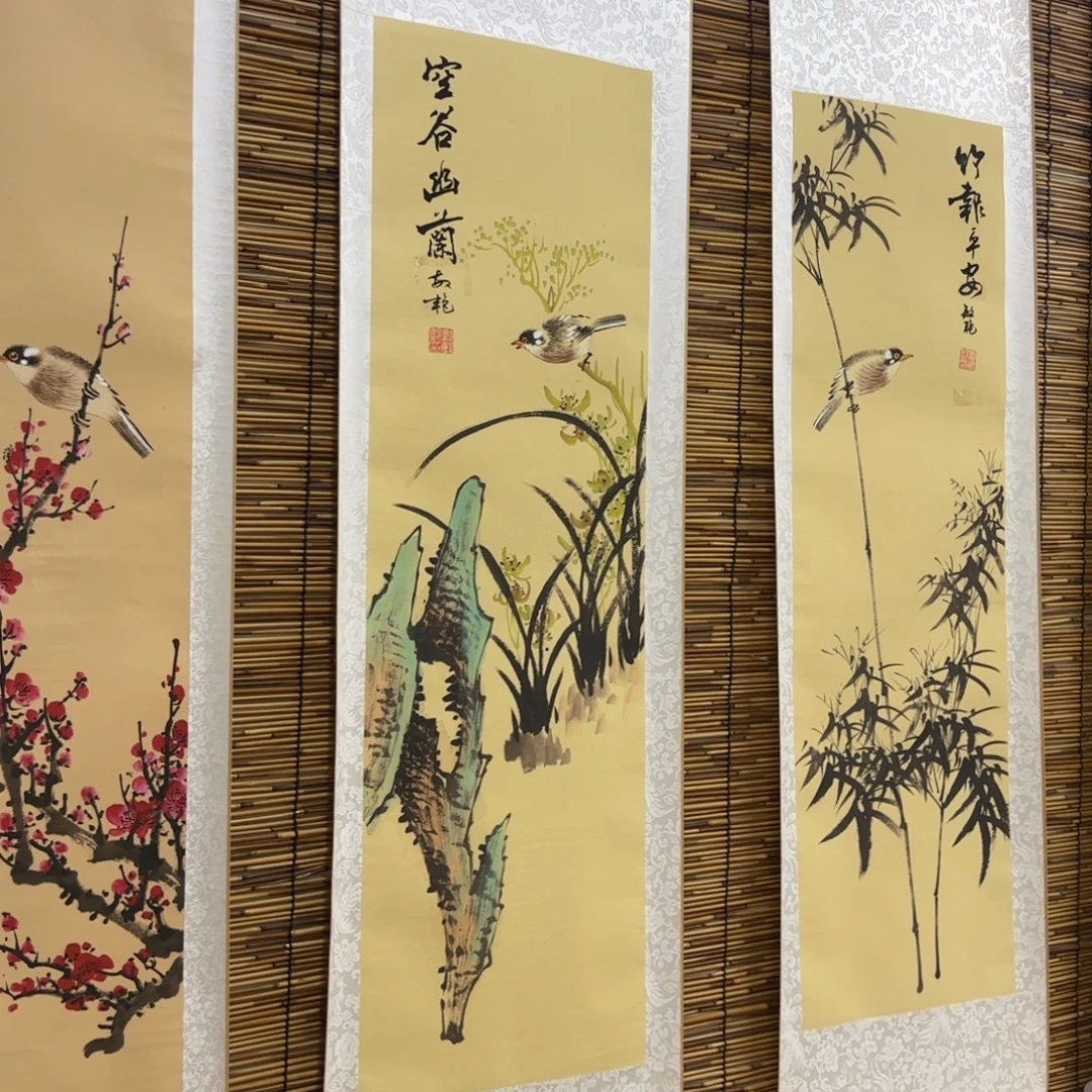 国画QB四幅一套作品！带证书！只限一单