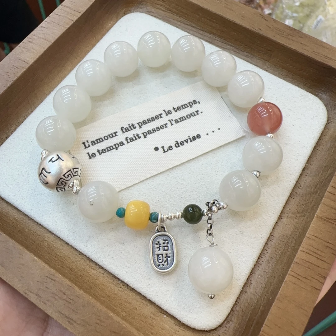 足银仿水晶手链 0388 【冰润白】【蜜蜜】/足银999/高货富婆手串