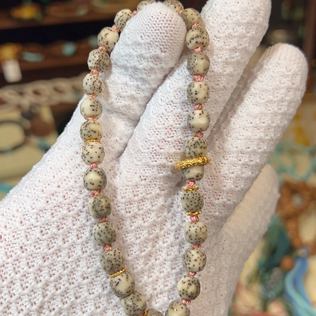 星月菩提手串纯手雕刻星月无相