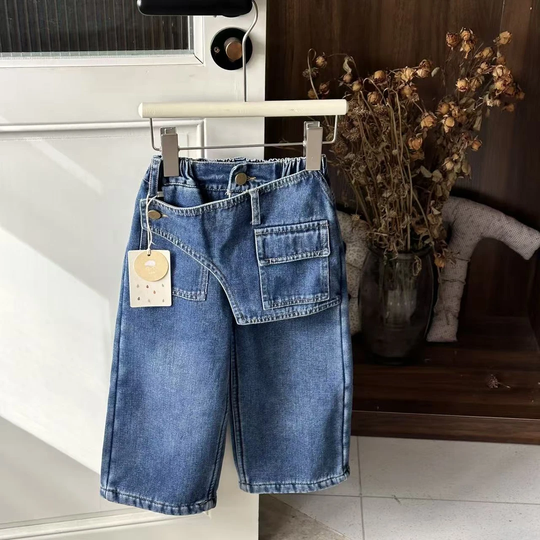 XZM-910-儿童时尚洋气百搭屁帘牛仔裤（冬款）