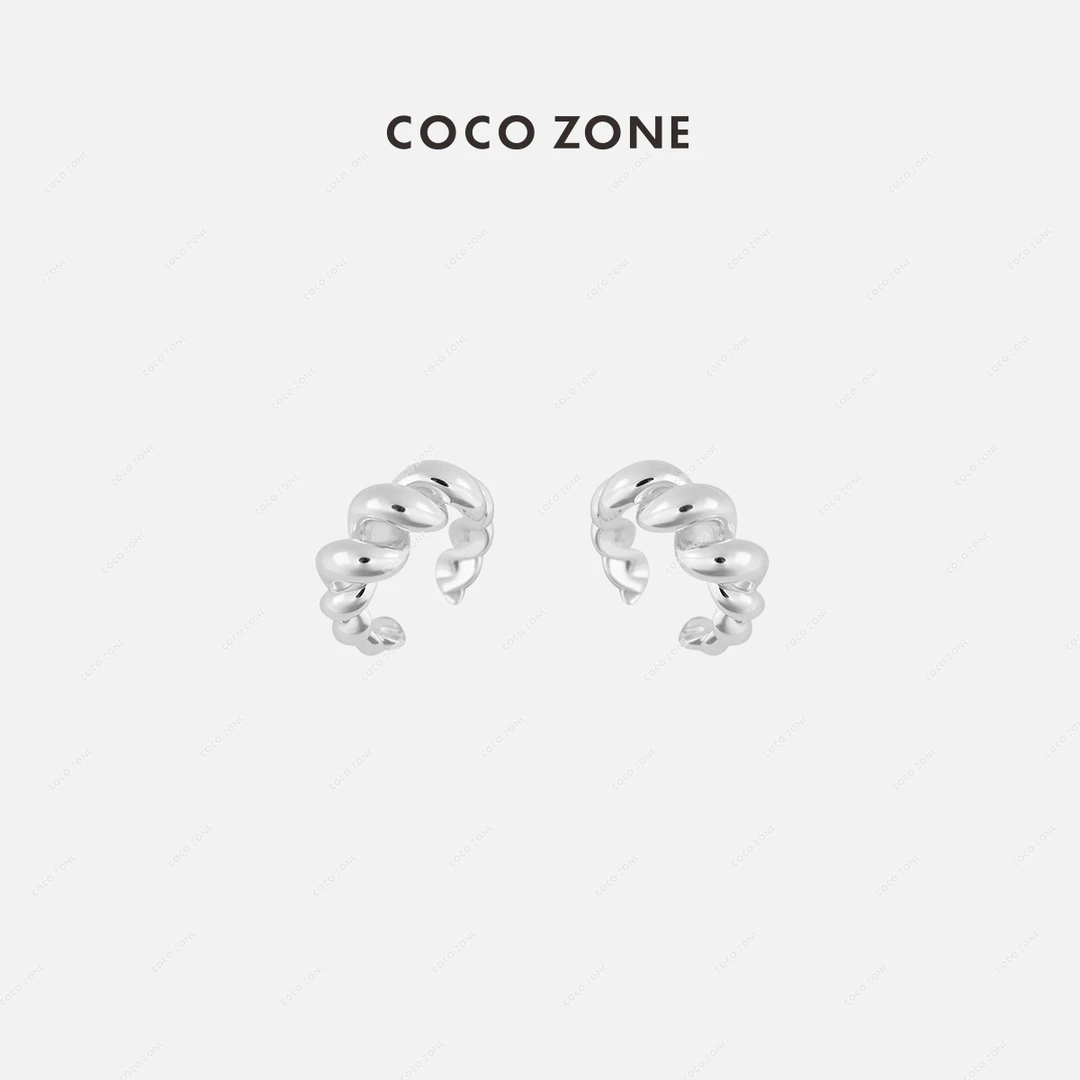 铜合金戒指 COCO ZONE 复古时尚牛角包麻花镂空开口戒指 23C29609