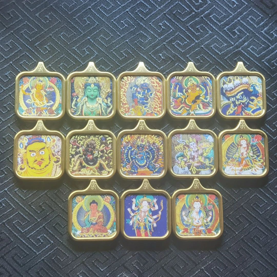 合金吊坠 壹加思默-方牌合金小卡卡吊坠多样性发一