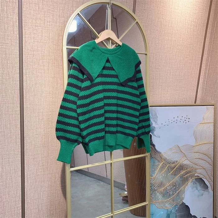 UU633绿色条纹孕妇衣服