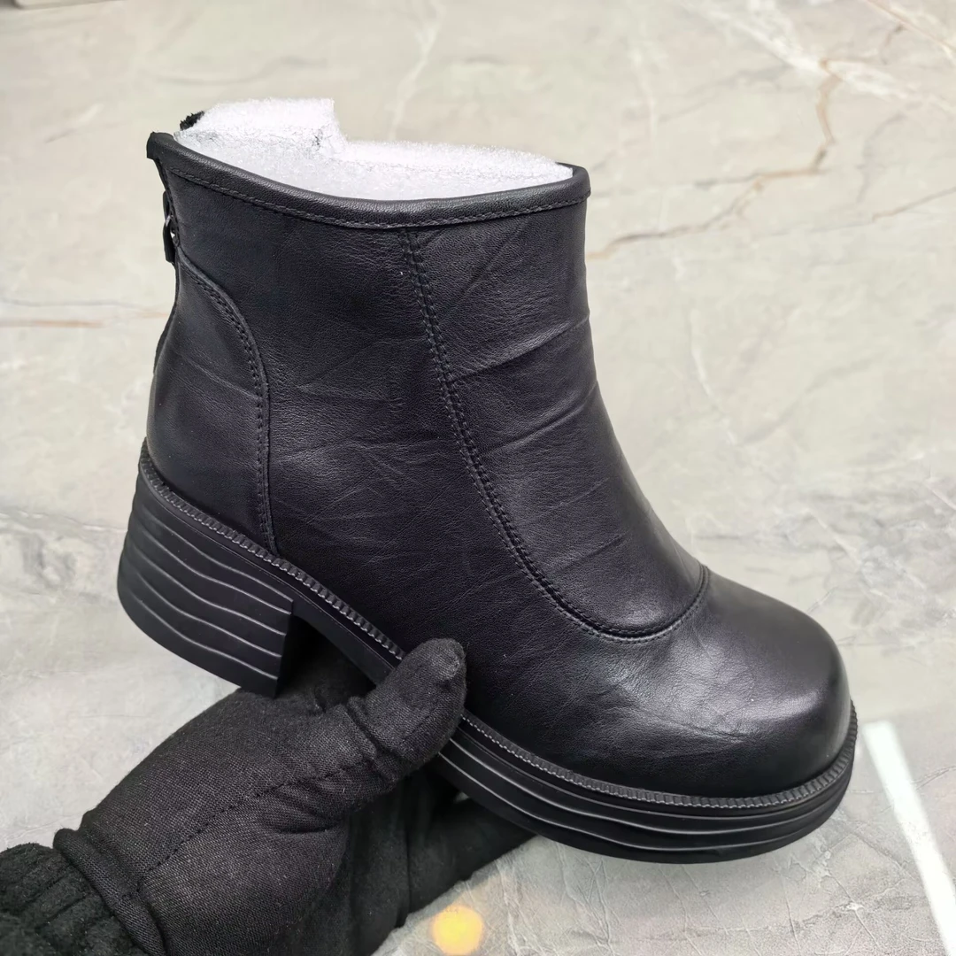 b（孤品）37码粗跟女靴(牛皮)55034-4807