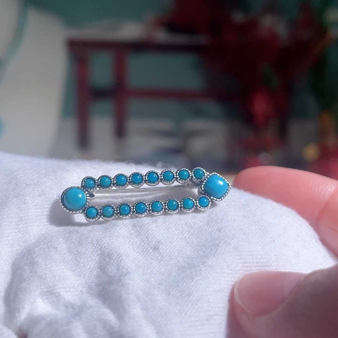 绿松石配饰银S925镶嵌