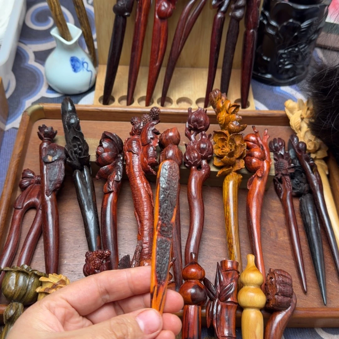 夏***虫檀香紫檀（小叶紫檀）小叶紫檀手工随行簪