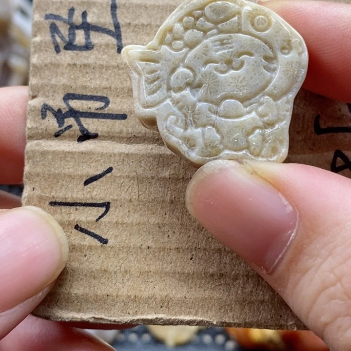 硅化珊瑚（珊瑚玉）颈饰未镶嵌