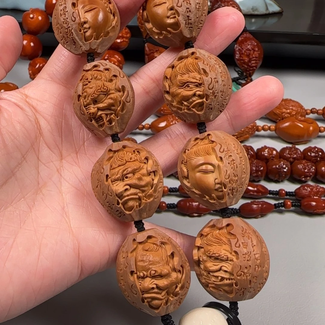 手串橄榄核25老油核四花一念佛魔