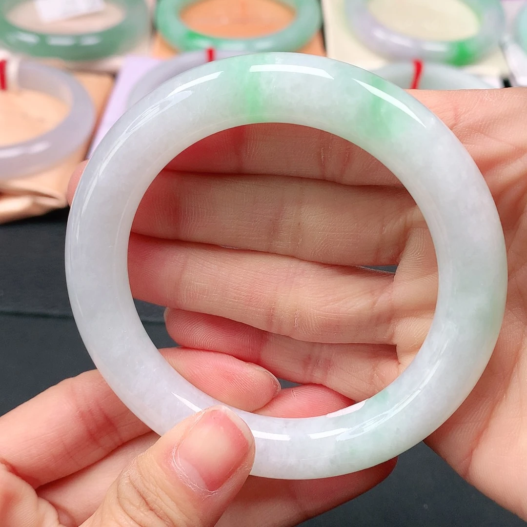 翡翠手镯（圆镯）未镶嵌天然翡翠手镯54