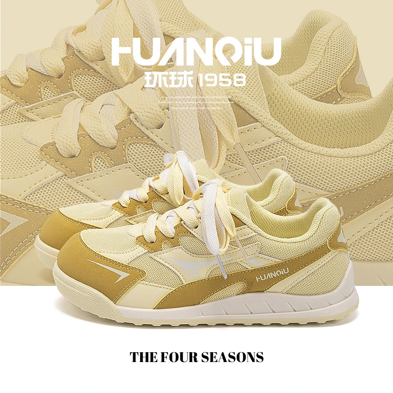 环球爆款网面德训鞋女款2025新款夏季透气女鞋百搭运动休闲鞋子女