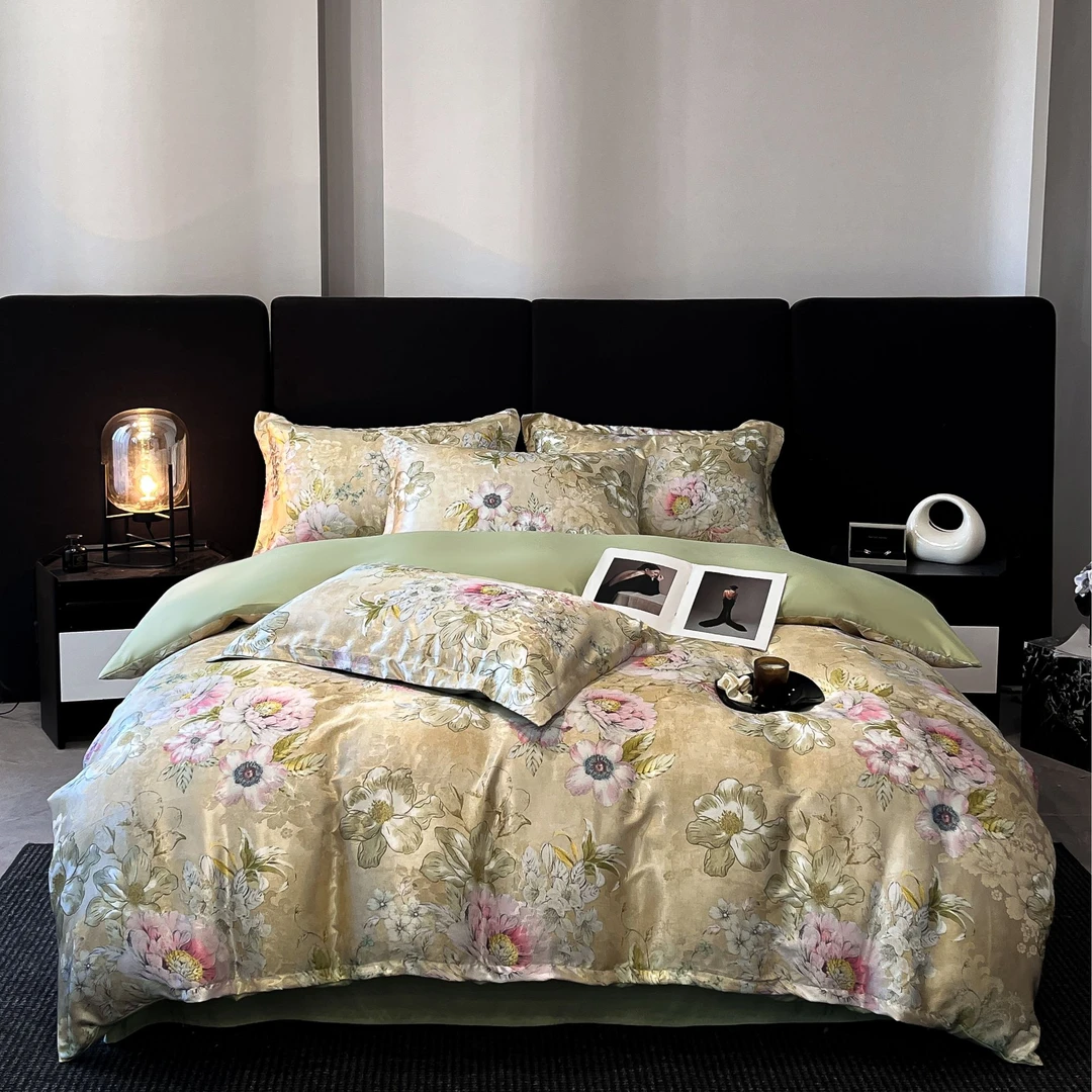 新款欧式贡缎提花四件套轻奢高端套件（试睡30天)御锦