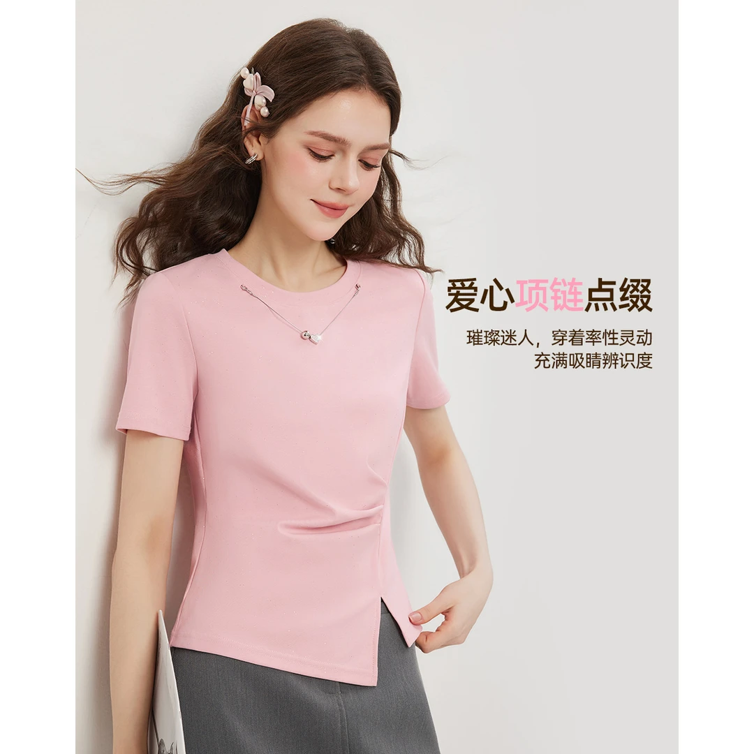 IEF/爱依服【DNA】夏季新款韩版洋气时尚星空设计通勤百搭T恤