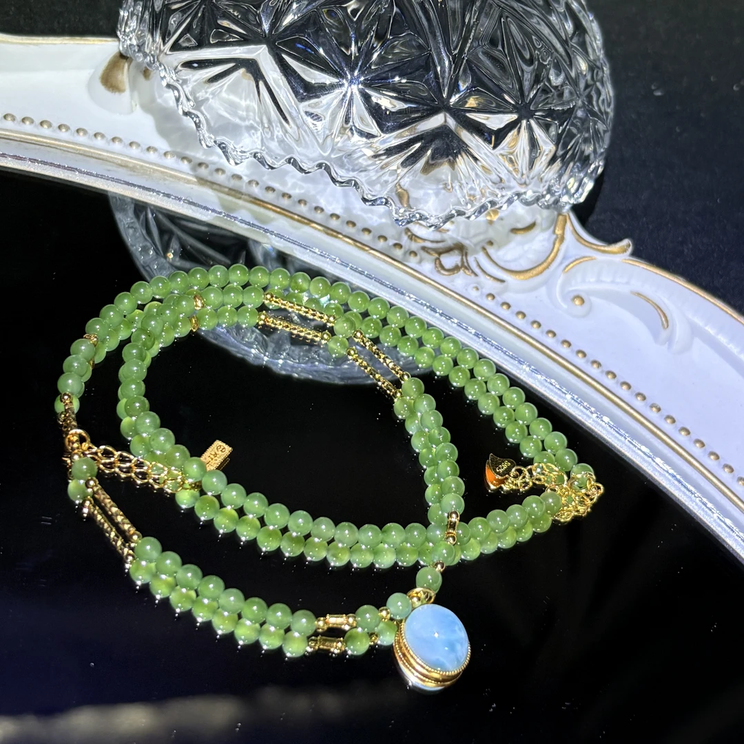 YY828  和田玉项链 多样性发其一