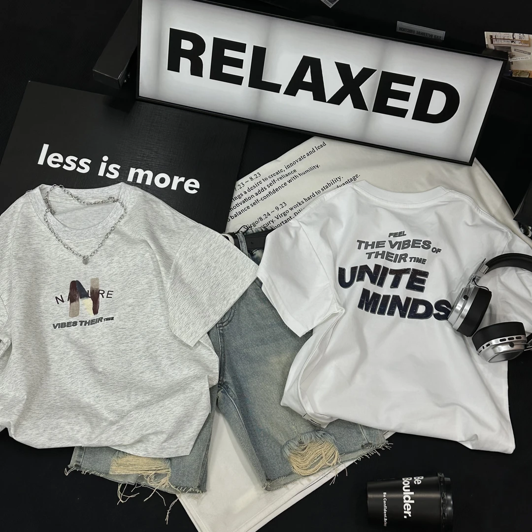 iu studio-【125cm-170cm】N字潮牌字母短袖