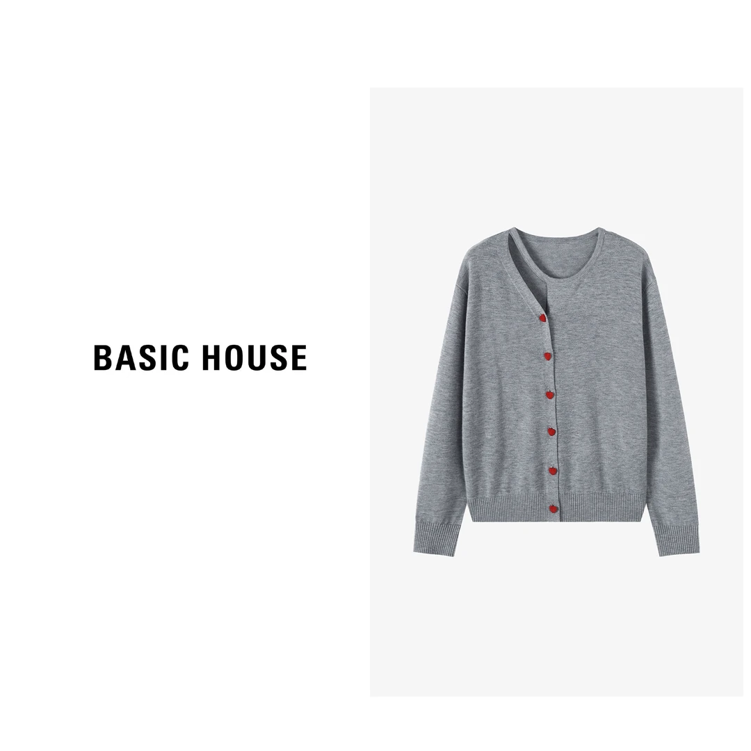 【芋总专属】Basic House/百家好慵懒风休闲开衫针织衫B0624E5O202
