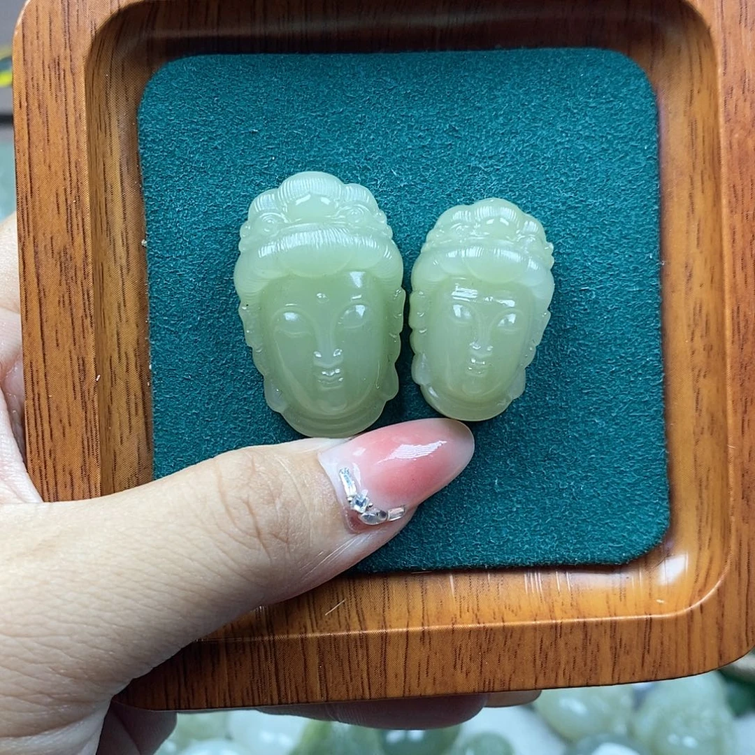 和田玉未镶嵌颈饰观音头多样性发1件