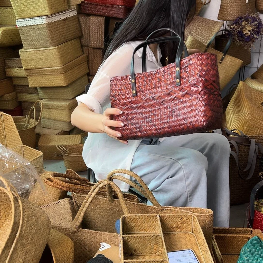 编织带草编包/草编收纳盒微瑕疵