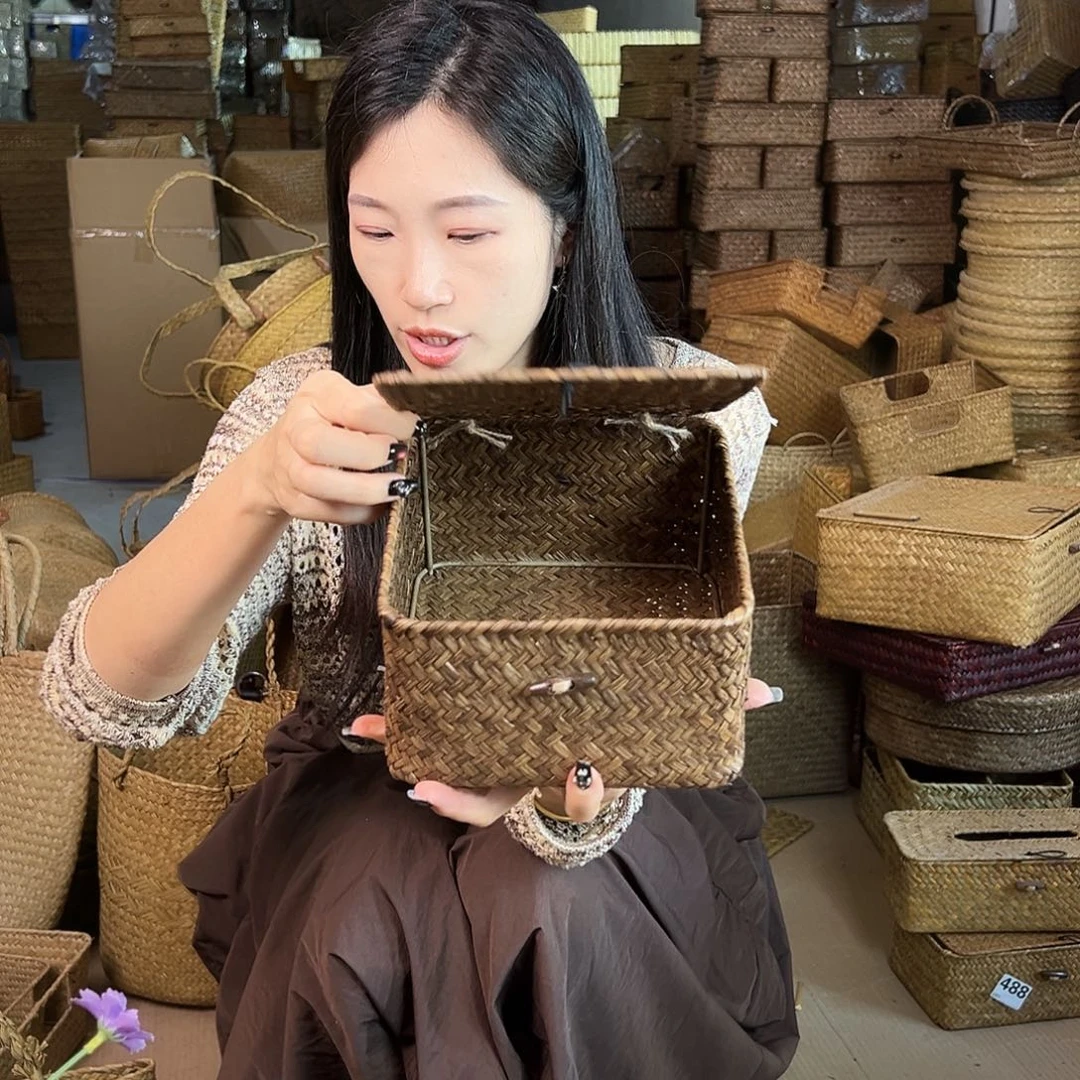 草编草编包/草编收纳盒微瑕疵
