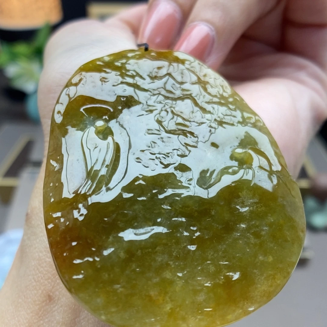 翡翠未镶嵌颈饰吊坠123