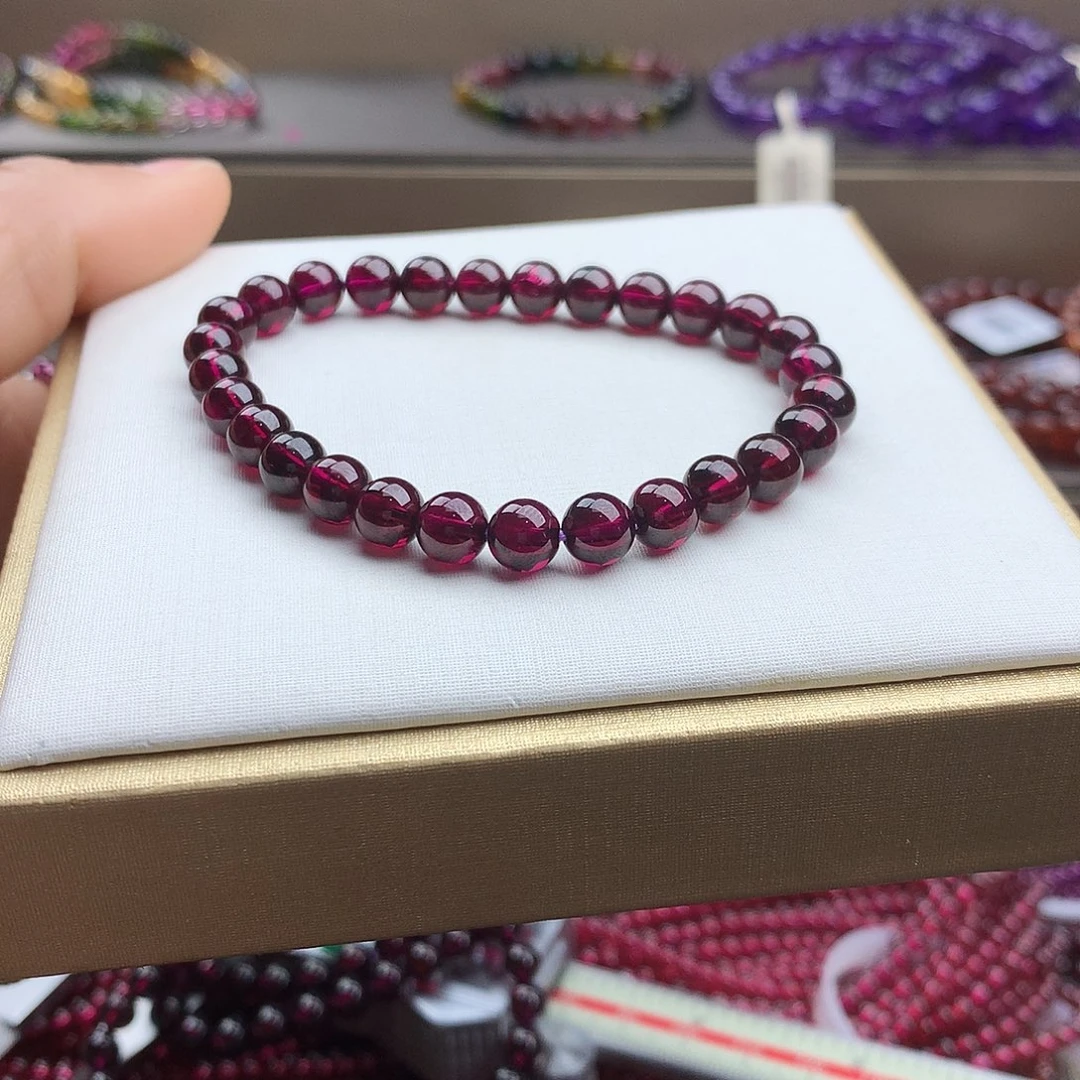 石榴石手串未镶嵌6.3