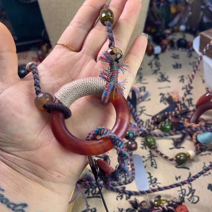 无***船玛瑙/玉髓未镶嵌颈饰