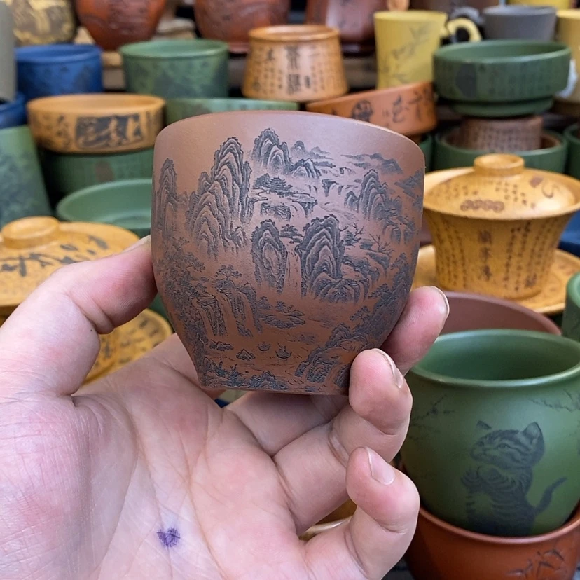 【闪购商品】紫砂杯子宜兴全手工紫砂杯