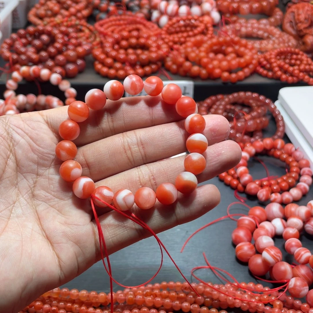 南红玛瑙手链未镶嵌