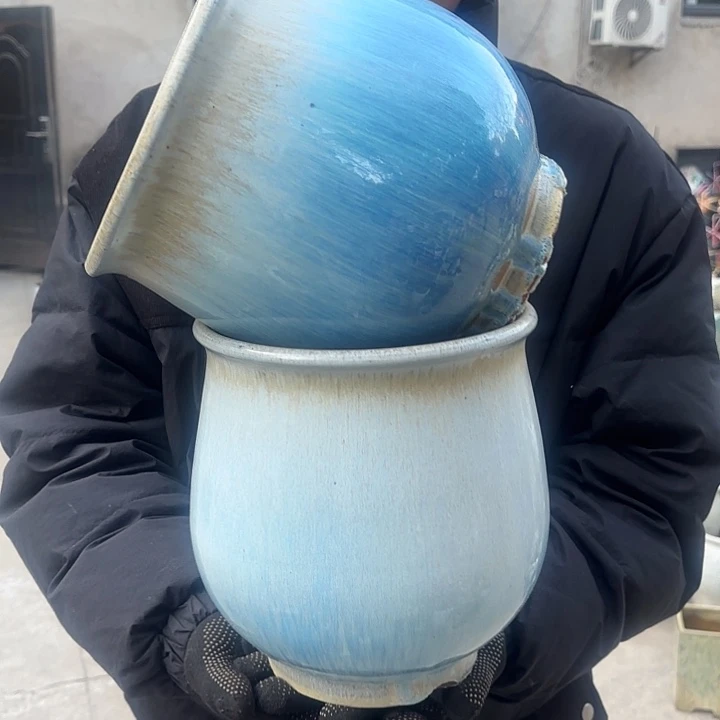 红陶微瑕两个口径19高度21.5