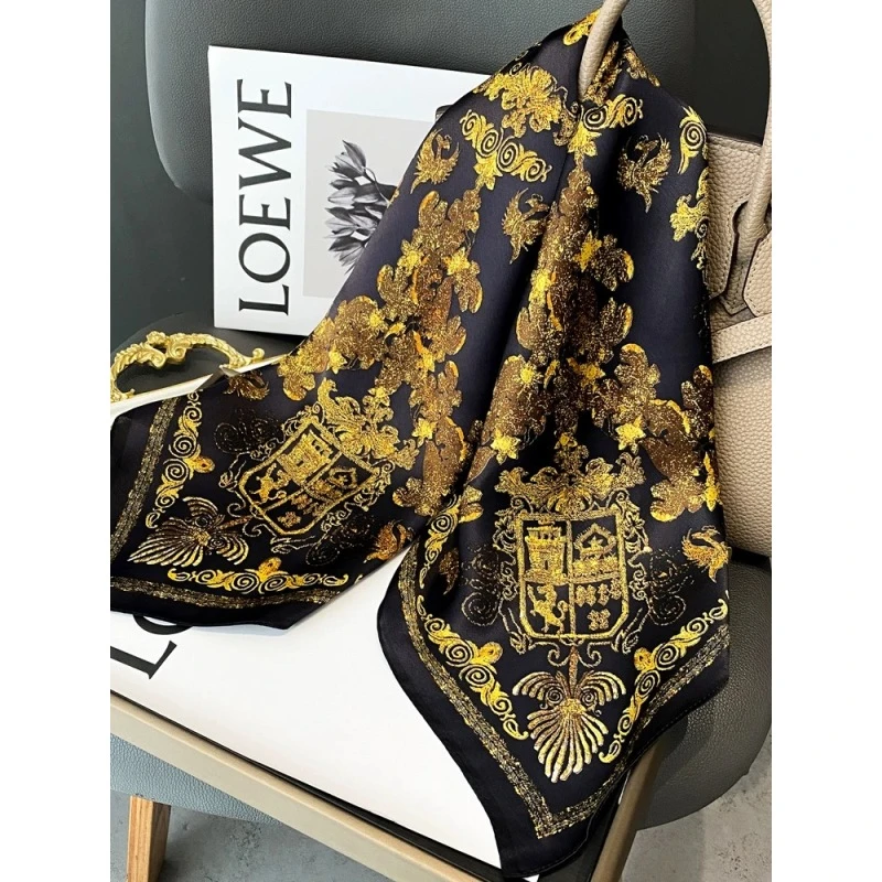 f90-14 丽景缎90*90左右气质丝巾方巾时尚