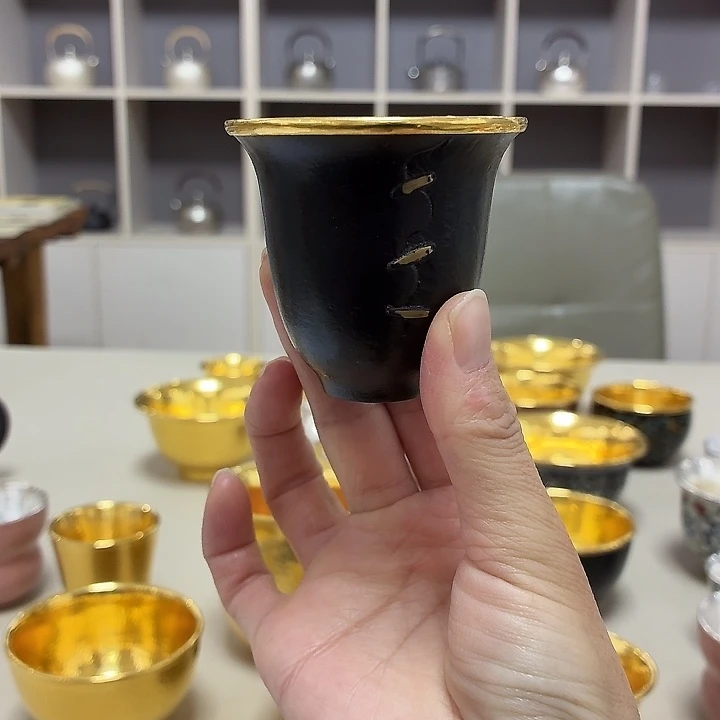 20号李小鹤铁包金足金1.5克闻香杯50毫升