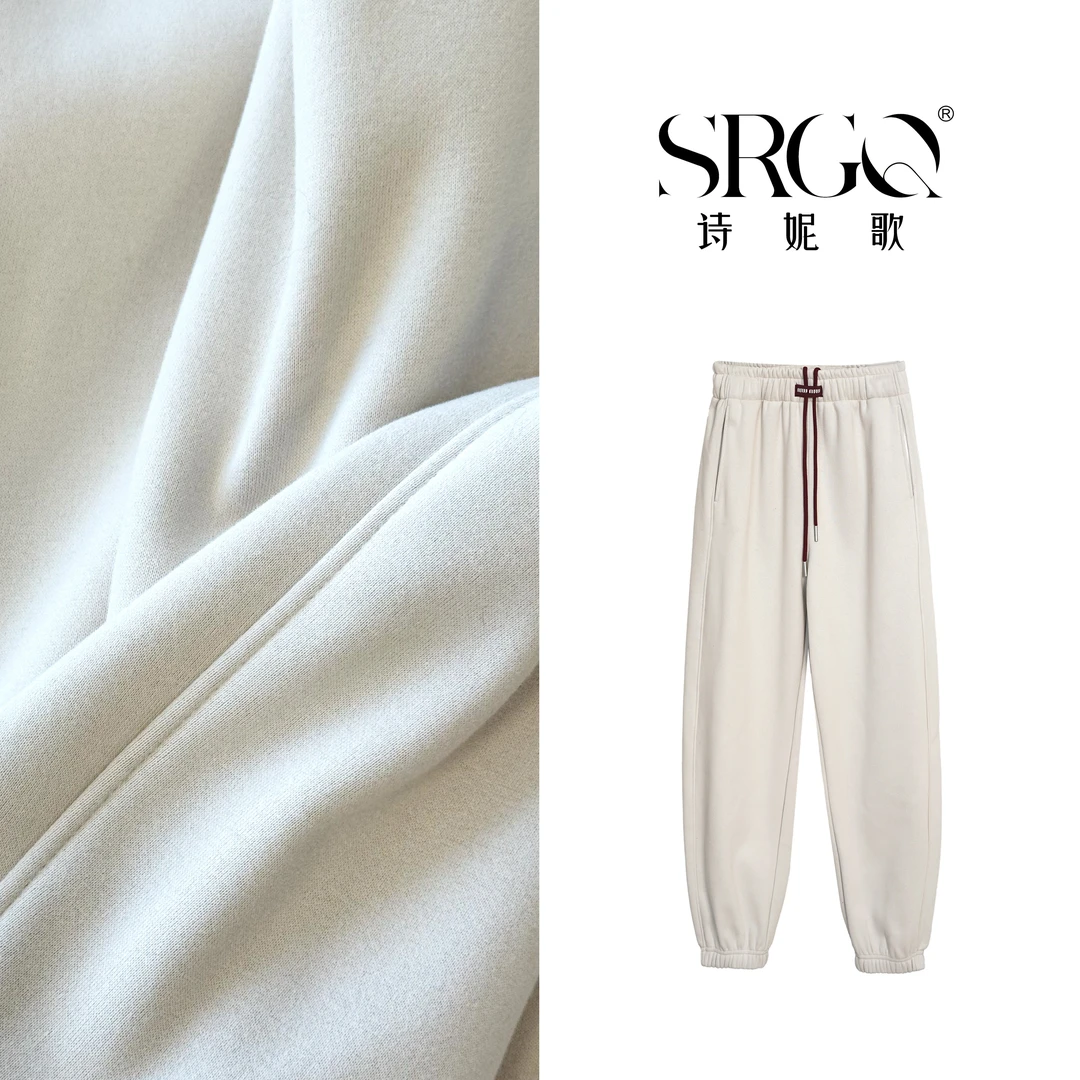 诗妮歌25AW定制 | 【元气】设计款卫裤 冬季加绒束脚休闲百搭