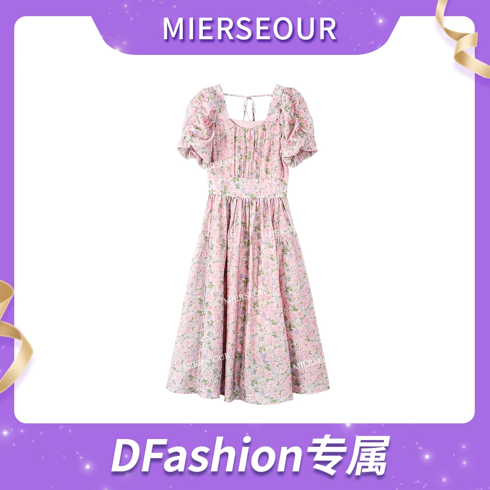 【馥郁玫瑰】公主风烫钻碎花连衣裙2181