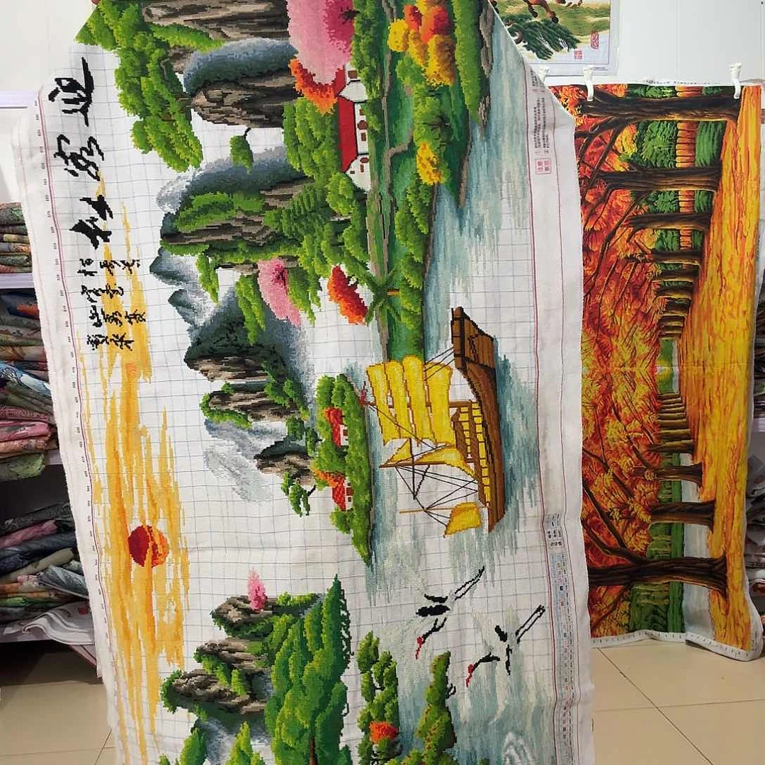 棉十字绣成品出售