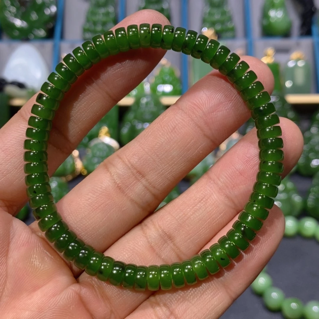 【闪购商品】和田玉吊坠(不含链)未镶嵌俄七红皮辣绿手串 6/3