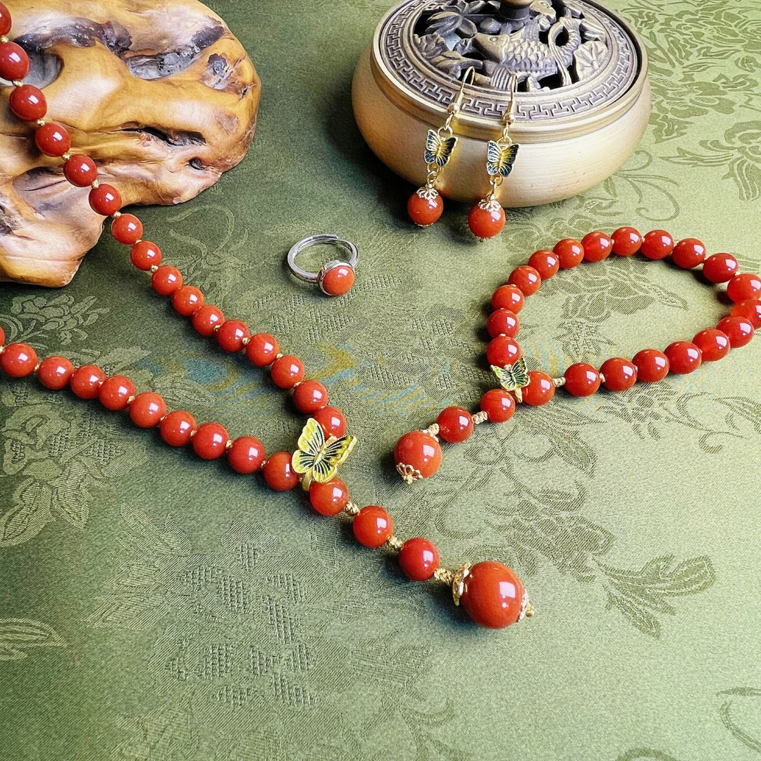 【T002-日初】玛瑙饰品经典百搭气质款小众设计女