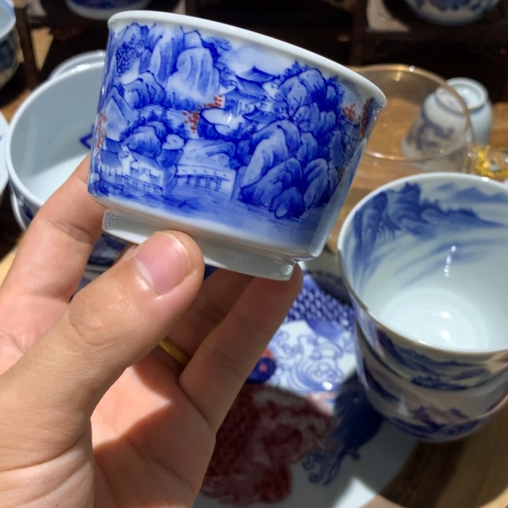 景德镇陶瓷青花主人杯