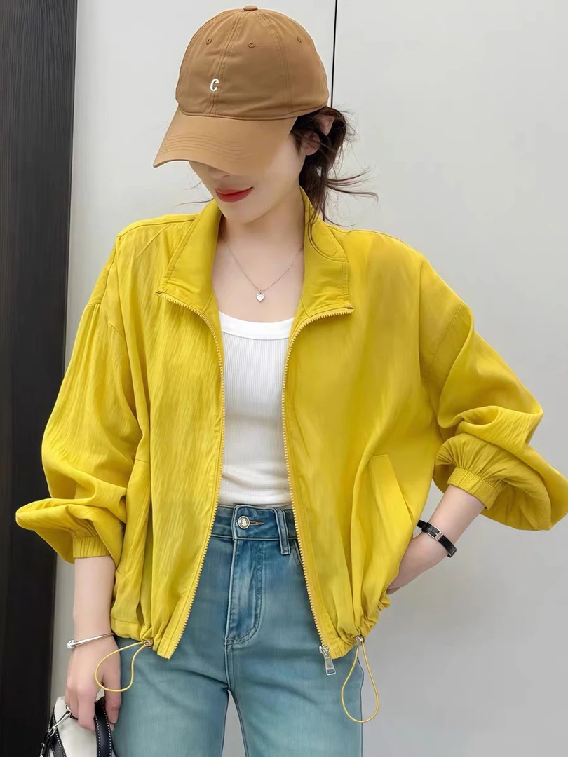 5587防晒衣女2025新款夏季薄款透气宽松显瘦抽绳系带收腰短款外套