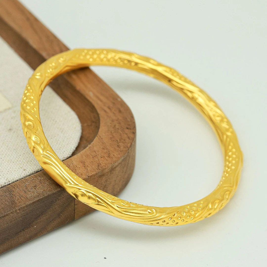 哪吒之魔童降世乾坤圈硬金手镯男女同款情侣足金999手镯