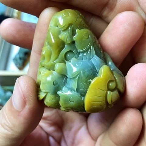 颈饰未镶嵌翡翠福豆豆珠宝翡翠颈饰